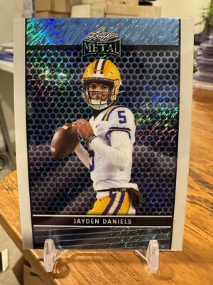 2024 JAYDEN DANIELS Leaf Metal EXCLUSIVE RC Promo Card Light Blue Shimmer