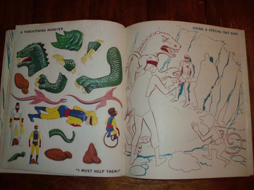 VINTAGE SPACE GHOST STICKER FUN BOOK HANNA BARBERA RARE CARTOON WHITMAN NM 1968 - Picture 11 of 12