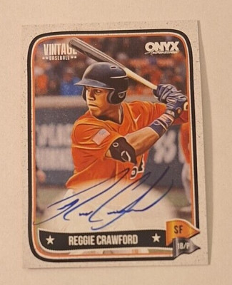 Carte Collection Panini Prizm 2024 Reggie Crawford - Autographe étiquette, étoiles & Rayures