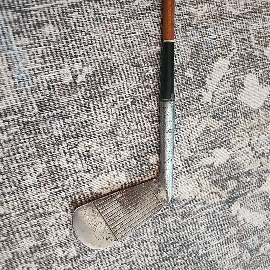 Jock Hutchison 1 Iron Hickory Wood Register 7652 -72- Vintage Golf