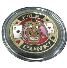 Casino Poker Card Guard Cover Protector I'm a Donk!