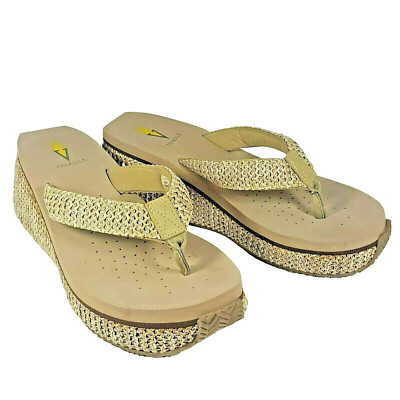 Volatile Women's Sandals Slides Beige Tan Thong Toe Casual Comfort Slip On 10 41