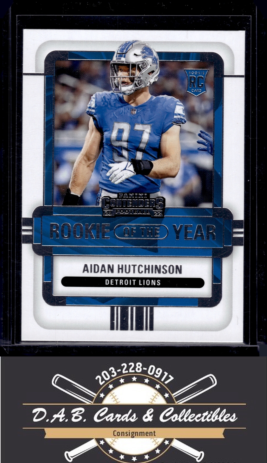 2022 Panini Contenders Aidan Hutchinson Rookie of the Year Contenders Lions