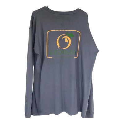 Peach State Pride T Shirt Men's Small Long Sleeve Chest Pocket