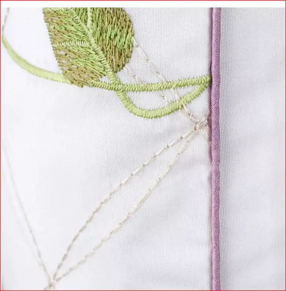 NEW Yves Delorme Clematis Decorative1 18" Cushion Cover Cotton Silk Embroidery - Image 3 of 4