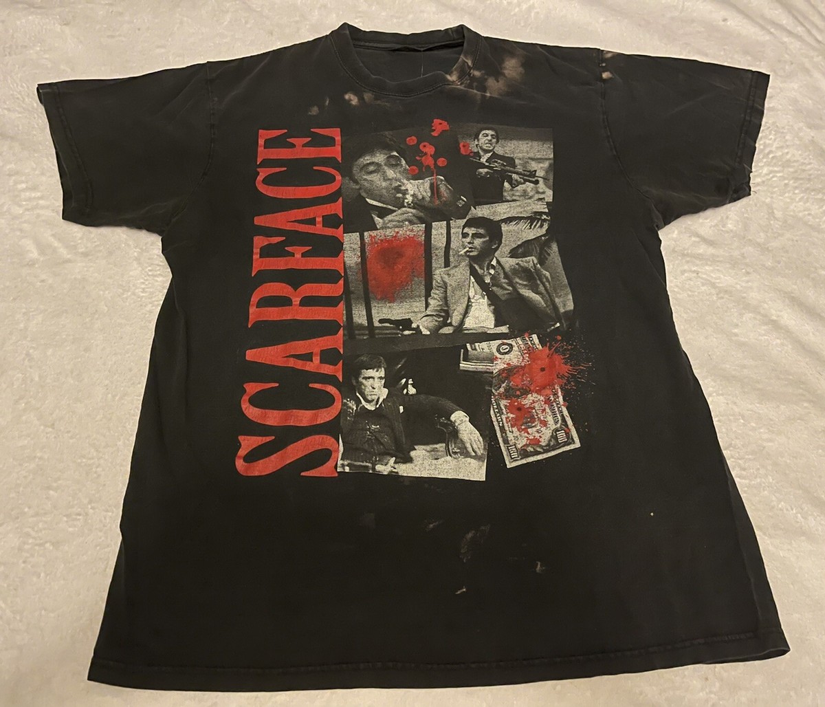 Vintage Scarface Tony Montana Al Pacino Graphic Big Print T Shirt