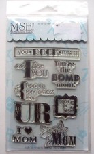 My Sentiments Exactly Clear Stamp You Rock Mom S-6, NEW
