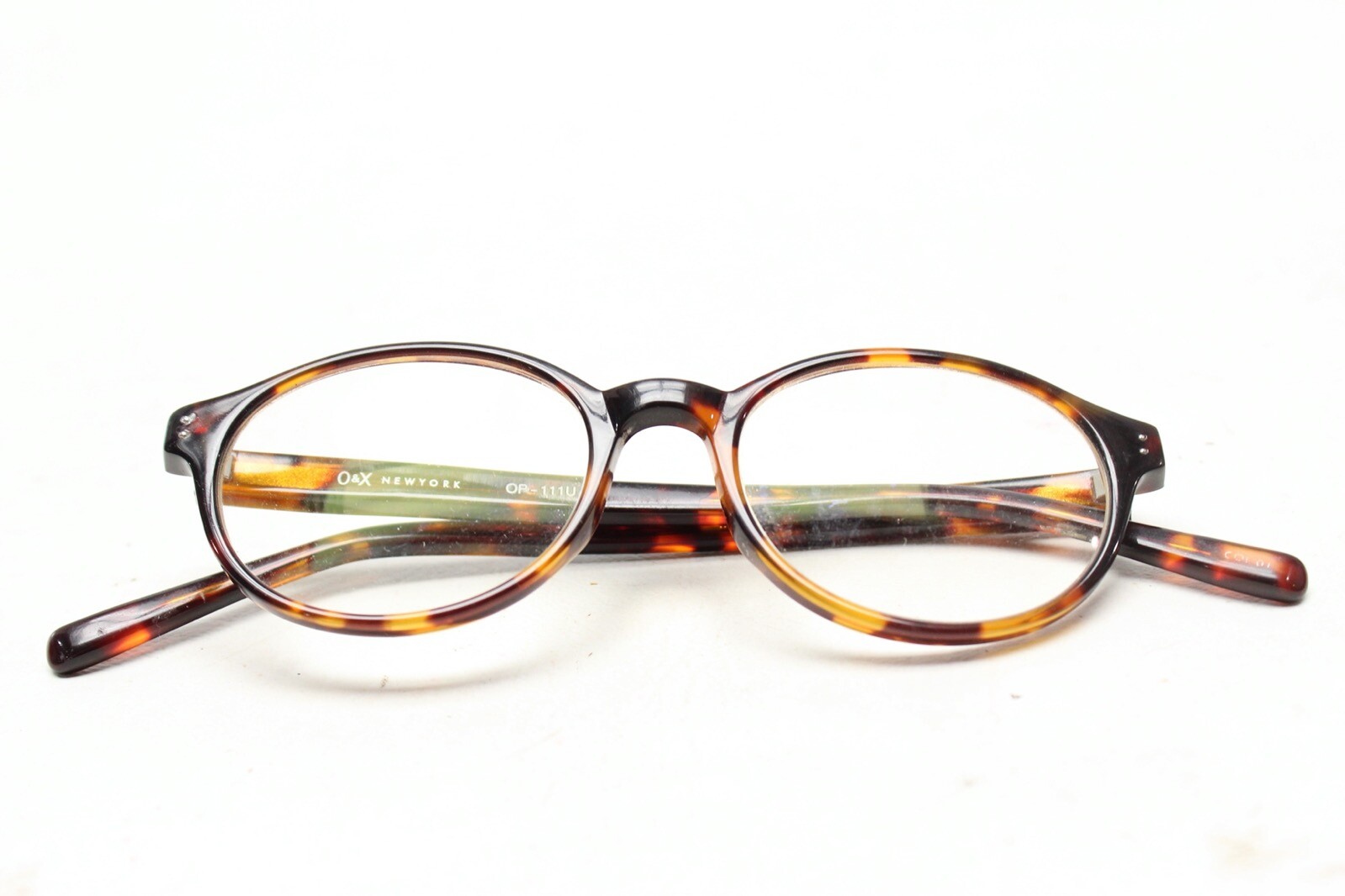 O&X New York OP-111U Eyeglasses FRAMES ONLY Brown Tor… - Gem