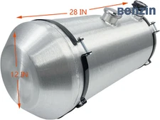 Gas Tank13 1/2 Gallon 12'' x 28''  3/8'' NPT Round Fuel Tank Cell For Motorcycle