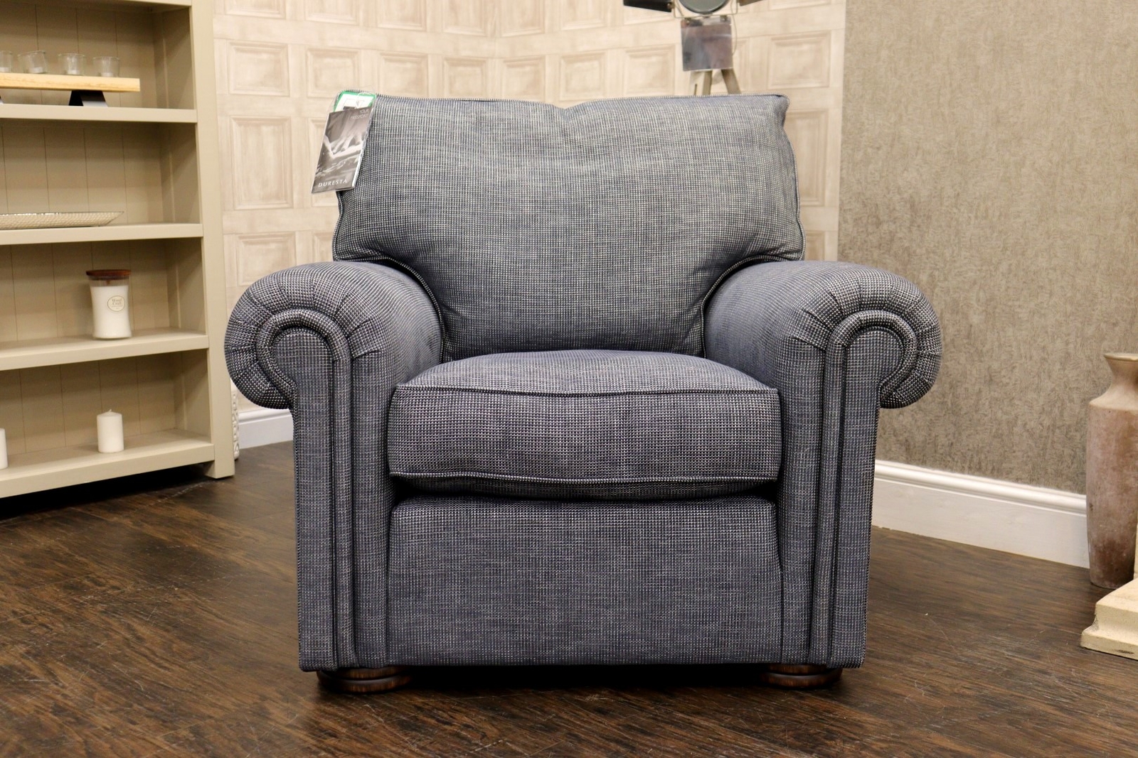 DURESTA Waldorf Astoria Trentino Indigo & Umber Feet Luxury Chair
