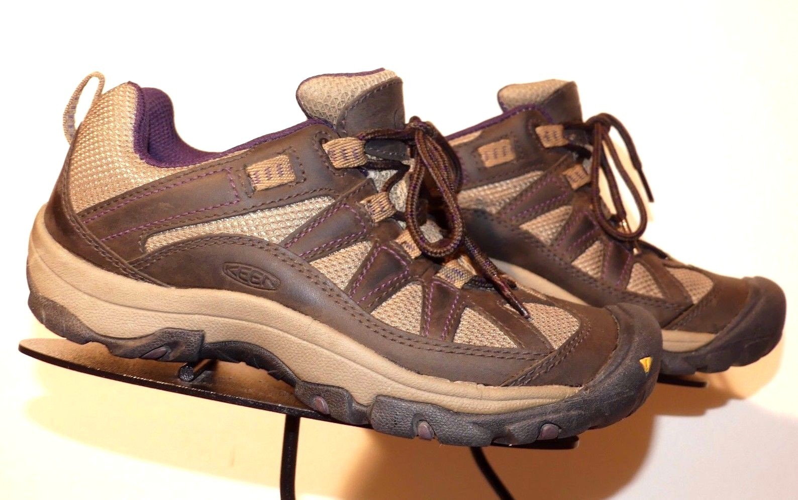 Oxford KEEN marrone pelle oliata maglia leggera trail sport taglia 37 5 7 OTTIMO!