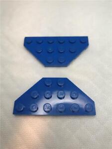 2419 Lego Plate Octagonal Half 3x6 Dark Blue x2