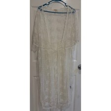 POL Lace Duster Kimono Open Front Cover Up Bohemian M/L