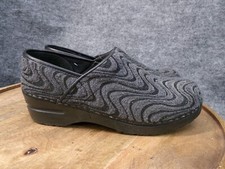 Sanita The Original Danish Clogs Gray Black Swirl Vegan Leather EU 38 US 7.5