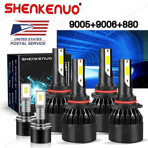LED Headlight & Fog Light Combo Kit For Hummer H3 2006-2010 - 8000K Ice Blue, 4 Bulbs 8 thumbnail image