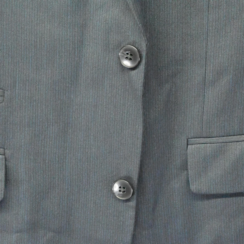 J Ferrar 40L Navy Blue Peak Lapel Slim Fit 2 Btn Blazer Suit Jacket Sport Coat - Image 2 of 4