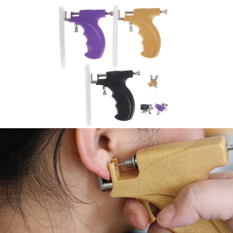 Professional Ear Piercing Gun Steel Stud Earring Safe Sterile Nose Navel H bf