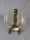Federal Glass Yellow Sharon Cabbage Rose 9” Salad Plate Depression Glass Vintage