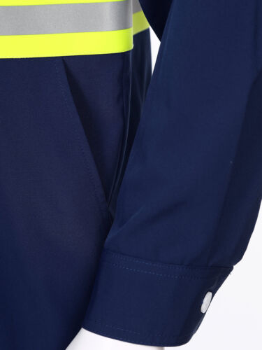 Men's Overalls Blend Bodysuit Reflective Coverall Stripe Jumpsuit Mechanic Duty - Picture 76 of 88