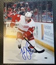 Justin Abdelkader Hand Signed 8x10 Photo Authentic W/COA JSA