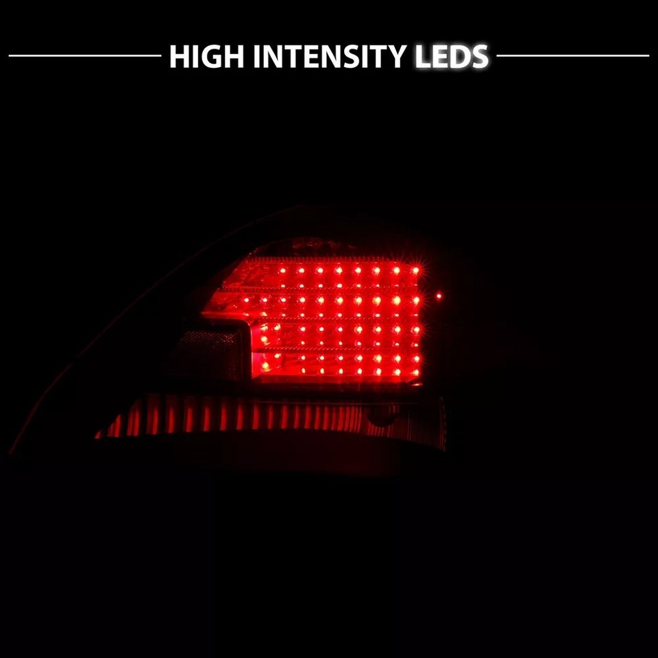 For 2003 2004 2005 Honda Accord LX/EX Coupe 2DR LED Black Brake Tail