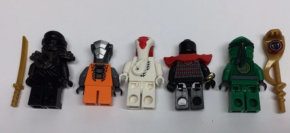 Lote de 5 Minifiguras LEGO Ninjago Serpiente Chokun Snappa Negro Verde Ninja Foto 4 de 4