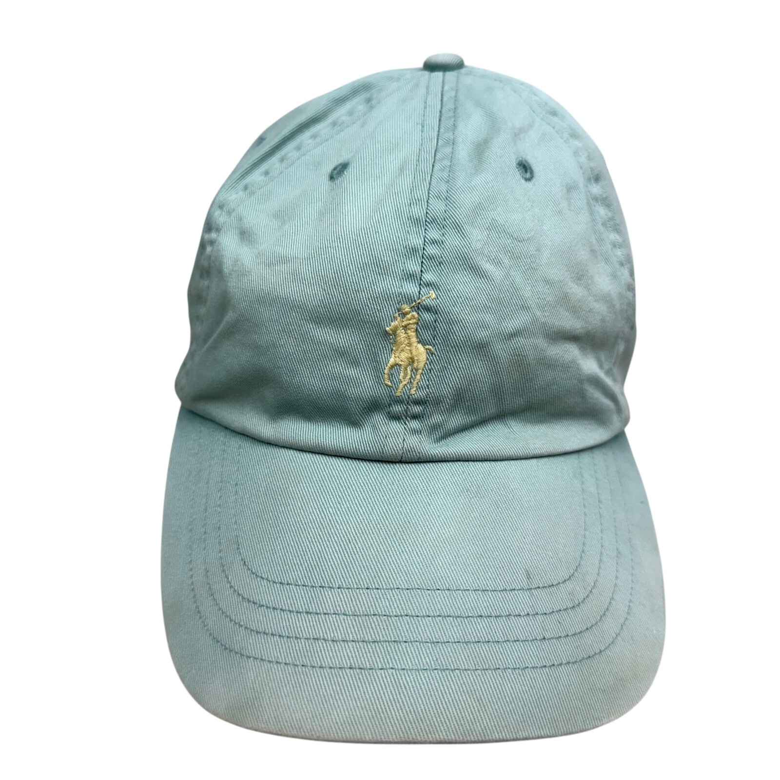 Cappello berretto baseball Polo Ralph Lauren logo pony cotone fibbia cinturino verde uomo OSFM