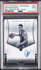 2020 NATIONAL TREASURES RC PRIVATE SIGNINGS ICON #DBA DESMOND BANE PSA 9