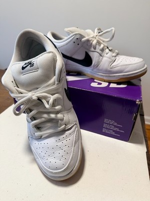 SIZE 13 - NIKE SB Dunk Low PRO - White/Black-White - Pre Owned