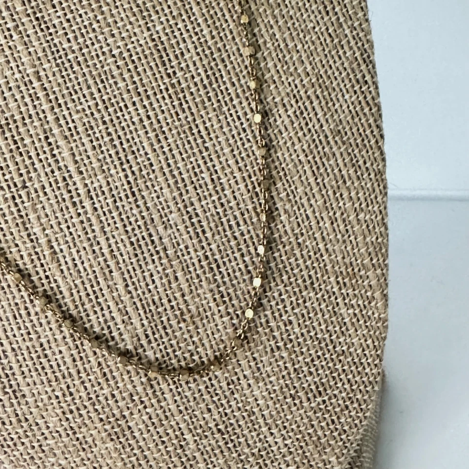 Collar de cadena pepita de oro de 24 quilates sobre plata de ley 925 de 20 pulgadas Foto 4 de 4