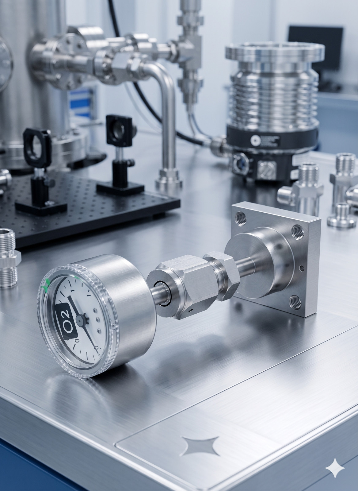 FUJIKIN | UHP-PN-200 | UHP NITROGEN GAUGE | 316L SS | VCR | AUDITED NOB