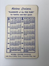 PC1801 Vintage Pocket Calendar 1968 Riviera Cruisers, Columbia City Indiana IN