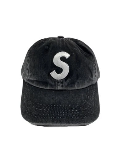 Casquette Supreme Free coton noir homme enduit de pigment logo S AEq30