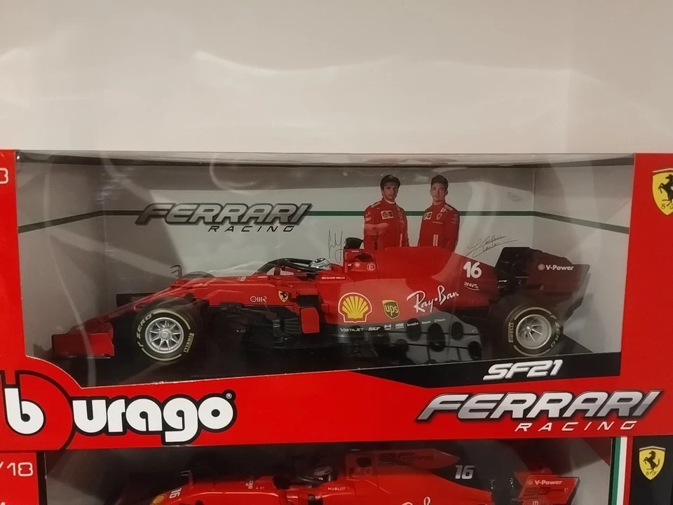 Burago BBurago F1 Ferrari Modello Models 1/18 Automodello SF21 Nuovo In Scatola - Immagine 2 di 2
