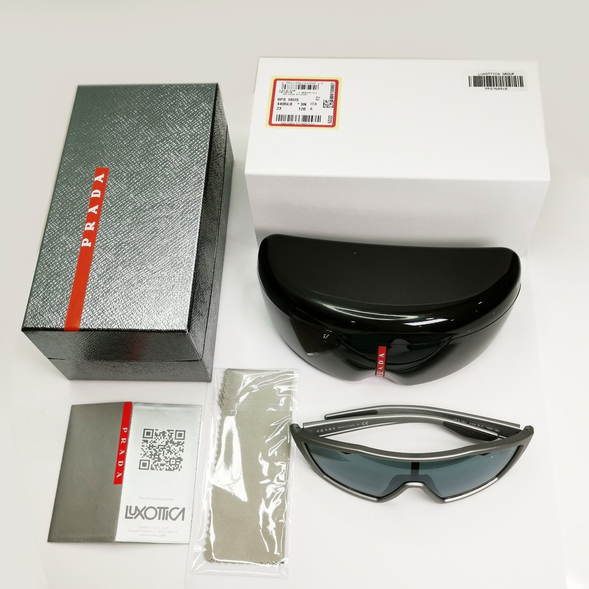 Prada Shield Visor Grey Sunglasses Sailing Cycling Ski PS 16US SPS