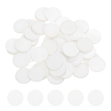 50 Pcs Adhesive Felt Circles, 9/16" Round Non-Woven Felt Stickers, White
