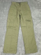 Aeropostale Cargo Pants Mens XS (27x31) Green Utility Back Elastic Straight Leg