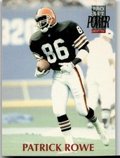 Patrick Rowe 1992 Pro Set Power Football Cleveland Browns