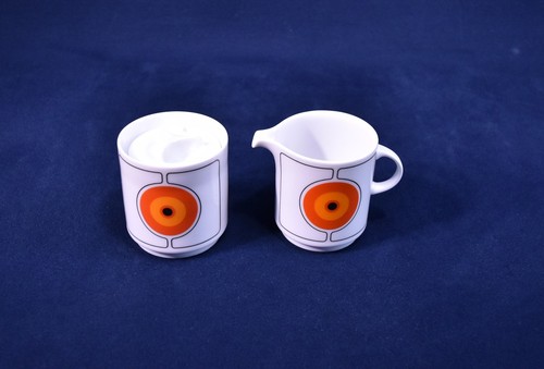 Thomas Germany Mid Century Modern Cream & Sugar Eclipse Pattern