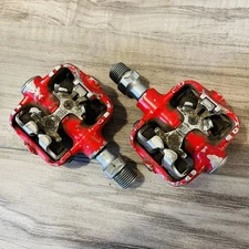 Vintage Ritchey Clipless MTB Mountain Pedals Red No Cleats