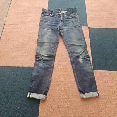 A.P.C. Dark Blue Petit Standard Denim 32 (Actual 34) Selvedge Slim APC Ç7i