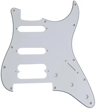 Fits Fender Player Stratocaster Floyd Rose HSS Guitar Pickguard,3 Ply White