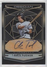 2019 Chronicles Obsidian Electric Etch Orange Prizm 33/50 Cole Tucker Auto 0hg8