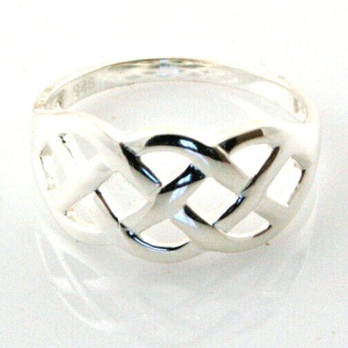 NEW Celtic Irish Knot Basket Weave Design  Sterling Silver Ring - Size 7 - Picture 1 of 2