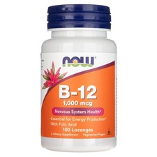 Now Foods Vitamin B-12 1000mcg Folsäure Foli...