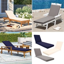High Back Chair Cushion Seat Pad Chaise Lounge Cushion Garden Deck Chairs Pad UK