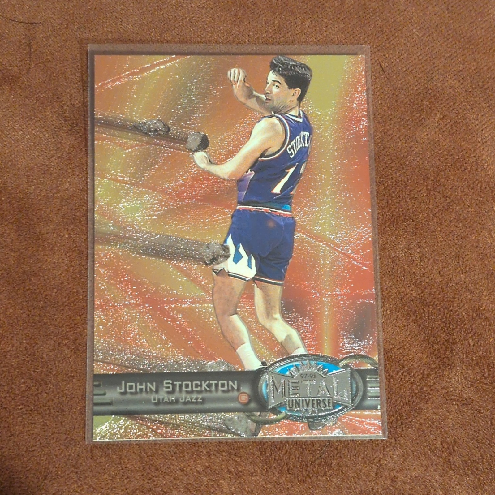 SkyBox 1997-98 Metal Universe John Stockton #119 Utah Jazz Base Set