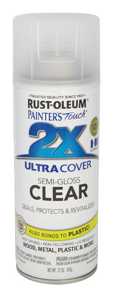 RUST-OLEUM CORP Rust-Oleum 249859 2X Ultra Cover Semi-Gloss Clear Spray Paint 12 oz. (Pack of 6)