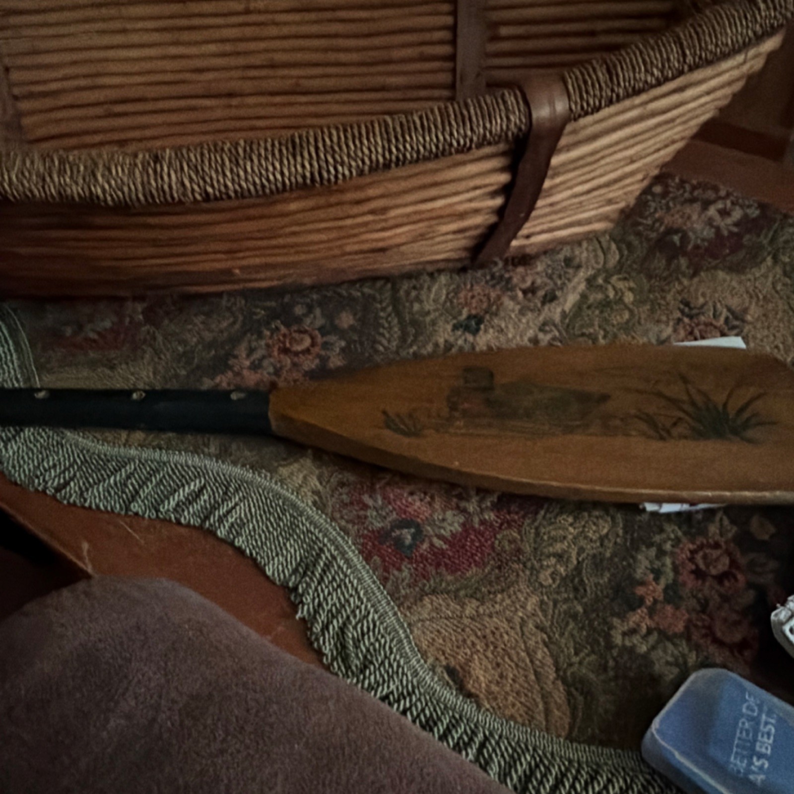 Canoe Paddle With Hand Painted Scenic Design Decorative Disp