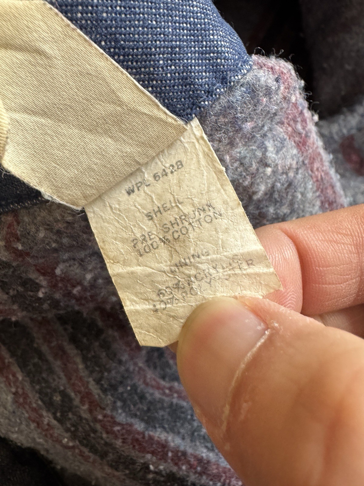 Vintage 1960s Wrangler Blue Bell Denim Chore Jacket Blanket Lined Workwear Coat image 9